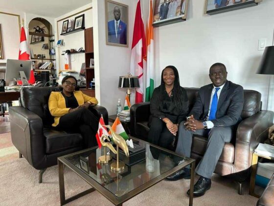 Audience de l’Ambassadeur avec Mme Myriam Touré, opératrice économique franco-canadienne d’origine ivoirienne