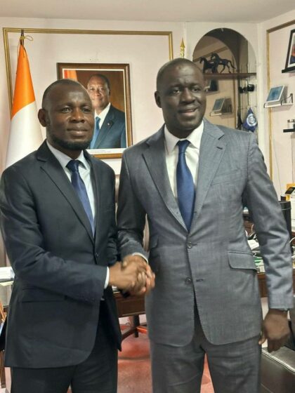 Visite de courtoisie de l’Honorable Famoussa Coulibaly à S.E.M. Bafétigué Ouattara